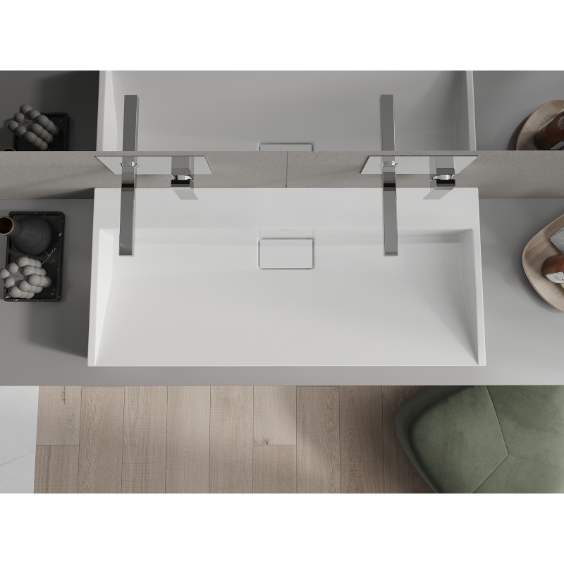 Mexen Ava lavabo sur plan en composite B/O 100 x 46 cm, blanc - 23011000