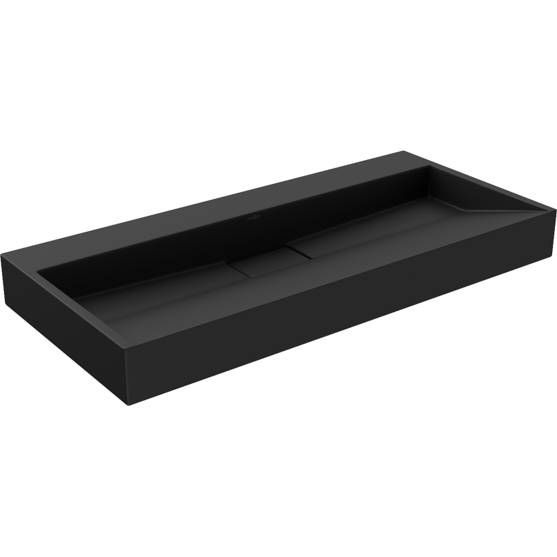 Mexen Ava oppervlakte waskom van composiet B/O 100 x 46 cm, zwart - 23011070