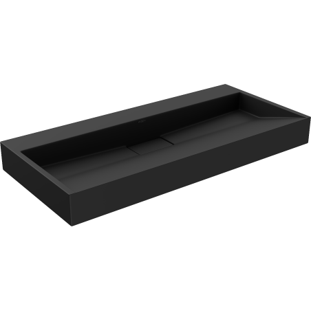 Mexen Ava umywalka nablatowa z konglomeratu B/O 100 x 46 cm, czarna - 23011070