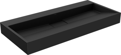 Mexen Ava wäschbecken op der Aarbechtsplack aus Konglomerat B/O 100 x 46 cm, schwaarz - 23011070