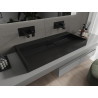 Mexen Ava oppervlakte waskom van composiet B/O 100 x 46 cm, zwart - 23011070