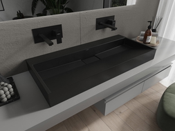 Mexen Ava Aufsatzwaschbecken aus Konglomerat B/O 100 x 46 cm, schwarz - 23011070