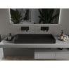 Mexen Ava umywalka nablatowa z konglomeratu B/O 100 x 46 cm, czarna - 23011070