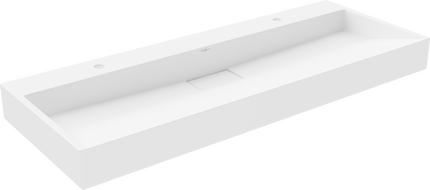 Mexen Ava lavatório de bancada em compósito 2/O 120 x 46 cm, branco - 23011202