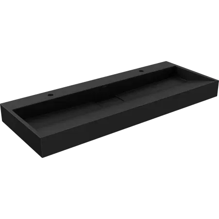 Mexen Ava tasoon päälle asennettava pesuallas konglomeraatista 2/O 120 x 46 cm, musta - 23011272