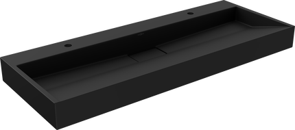 Mexen Ava Aufsatzwaschbecken aus Konglomerat 2/O 120 x 46 cm, schwarz - 23011272