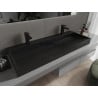 Mexen Ava Aufsatzwaschbecken aus Konglomerat 2/O 120 x 46 cm, schwarz - 23011272
