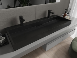 Mexen Ava lavabo de encastrar em conglomerado 2/O 120 x 46 cm, preto - 23011272