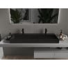 Mexen Ava Aufsatzwaschbecken aus Konglomerat 2/O 120 x 46 cm, schwarz - 23011272