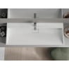 Mexen Ava lavabo sur plan en conglomérat 1/O 120 x 46 cm, blanc - 23011201