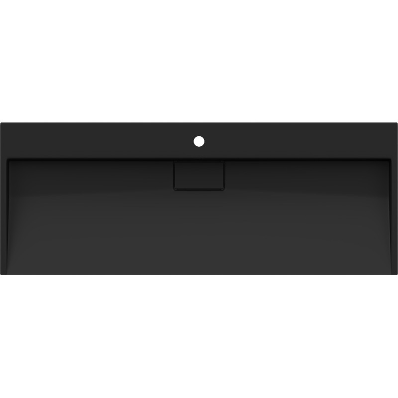 Mexen Ava lavabo à poser en composite 1/O 120 x 46 cm, noir - 23011271