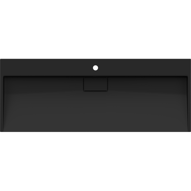 Mexen Ava lavabo à poser en conglomérat 1/O 120 x 46 cm, noir - 23011271