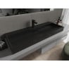 Mexen Ava Aufsatzwaschbecken aus Konglomerat 1/O 120 x 46 cm, schwarz - 23011271