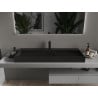 Mexen Ava Aufsatzwaschbecken aus Konglomerat 1/O 120 x 46 cm, schwarz - 23011271