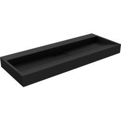 Mexen Ava umywalka nablatowa z konglomeratu B/O 120 x 46 cm, czarna - 23011270