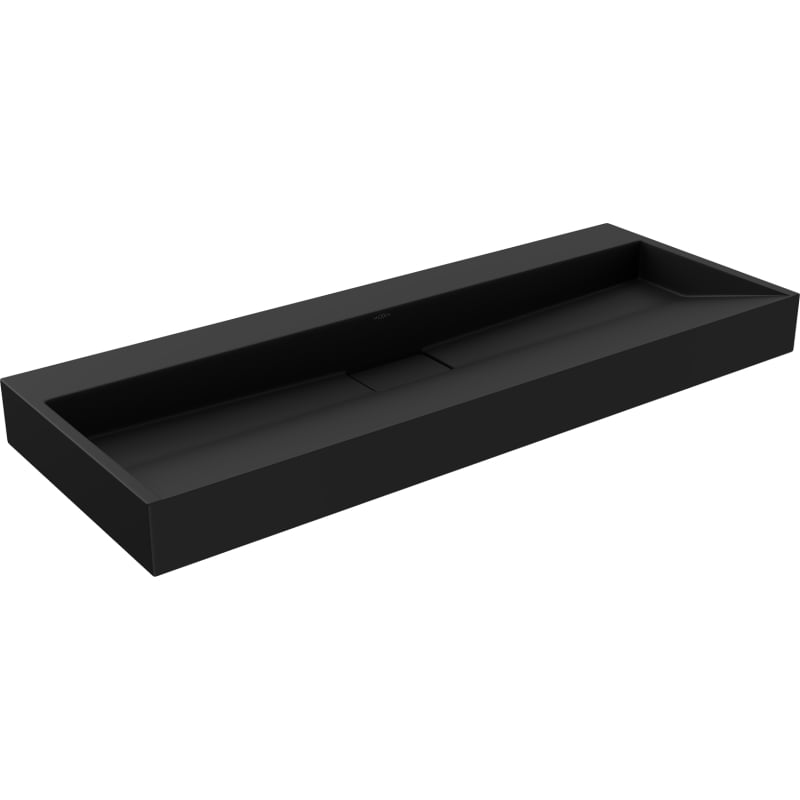 Mexen Ava umywalka nablatowa z konglomeratu B/O 120 x 46 cm, czarna - 23011270