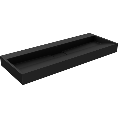 Mexen Ava Aufsatzwaschbecken aus Konglomerat B/O 120 x 46 cm, schwarz - 23011270