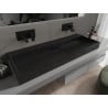Mexen Ava Aufsatzwaschbecken aus Konglomerat B/O 120 x 46 cm, schwarz - 23011270
