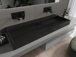 Mexen Ava Waschbecken aus Verbundwerkstoff B/O 120 x 46 cm, schwarz - 23011270