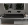 Mexen Ava Aufsatzwaschbecken aus Konglomerat B/O 120 x 46 cm, schwarz - 23011270