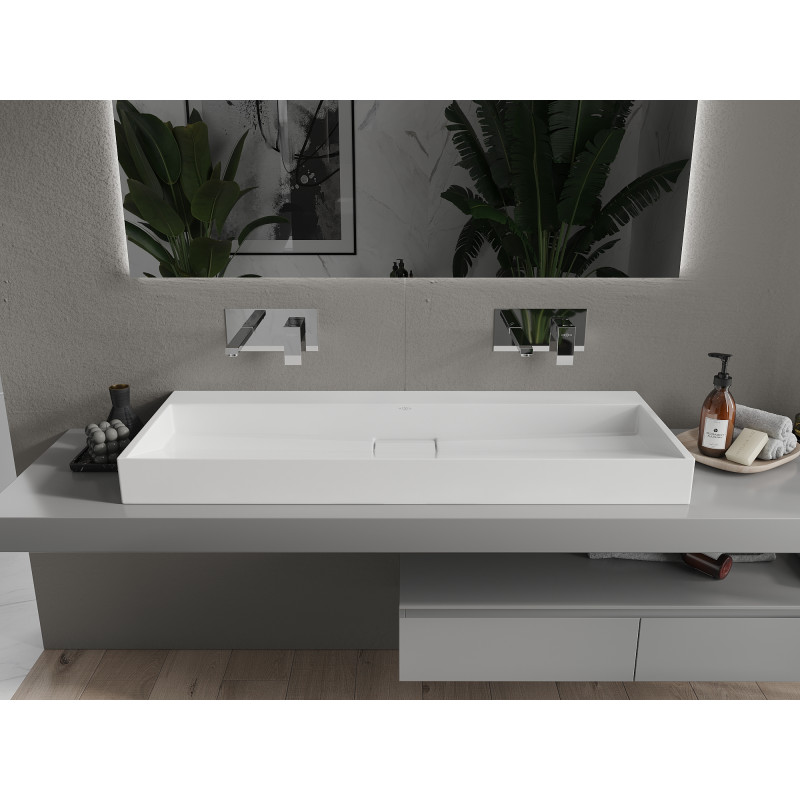 Mexen Ava opbouw wasbak van composiet B/O 120 x 46 cm, wit - 23011200