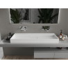 Mexen Ava lavabo de superficie de conglomerado B/O 120 x 46 cm, blanco - 23011200