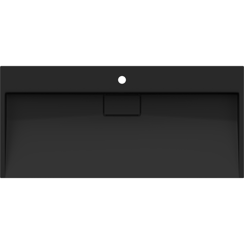 Mexen Ava Aufsatzwaschbecken aus Konglomerat 1/O 100 x 46 cm, schwarz - 23011071