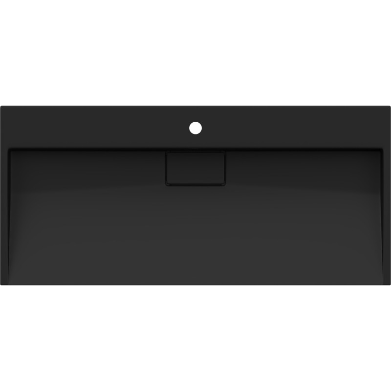 Mexen Ava opzetwastafel van composiet 1/O 100 x 46 cm, zwart - 23011071