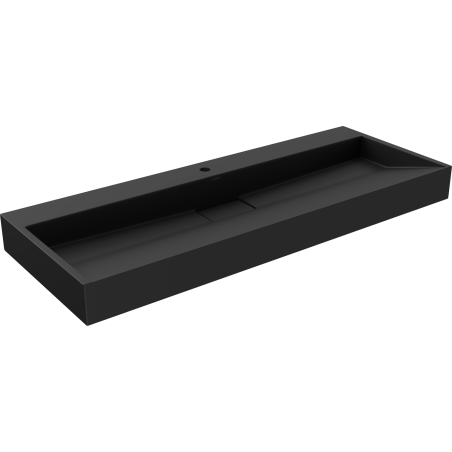 Mexen Ava umywalka nablatowa z konglomeratu 1/O 120 x 46 cm, czarna - 23011271