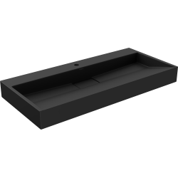 Mexen Ava umywalka nablatowa z konglomeratu 1/O 100 x 46 cm, czarna - 23011071