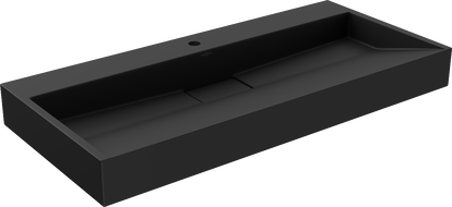 Mexen Ava Aufsatzwaschbecken aus Konglomerat 1/O 100 x 46 cm, schwarz - 23011071