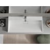Mexen Ava lavabo sobre encimera de conglomerado 1/O 100 x 46 cm, blanco - 23011001