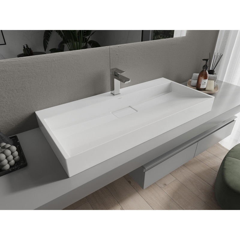 Mexen Ava umivaonik od konglomerata 1/O 100 x 46 cm, bijeli - 23011001