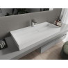 Mexen Ava lavabo de sobre encimera de conglomerado 1/O 100 x 46 cm, blanco - 23011001