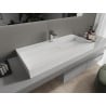 Mexen Ava lavabo sobre encimera de conglomerado 1/O 100 x 46 cm, blanco - 23011001