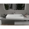Mexen Ava lavabo sobre encimera de conglomerado 1/O 100 x 46 cm, blanco - 23011001