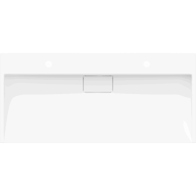 Mexen Ava bänktvättställ i konglomerat 2/O 100 x 46 cm, vit - 23011002