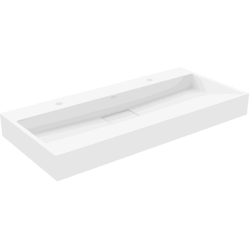 Mexen Ava countertop washbasin made of conglomerate 2/O 100 x 46 cm, white - 23011002