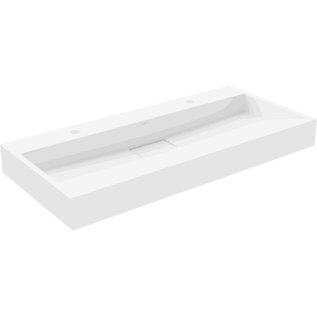 Mexen Ava lavabo sobre encimera de conglomerado 2/O 100 x 46 cm, blanco - 23011002