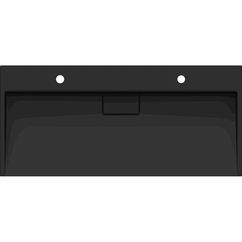 Mexen Ava lavatório de bancada de conglomerado 2/O 100 x 46 cm, preto - 23011072