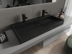 Mexen Ava Aufsatzwaschbecken aus Konglomerat 2/O 100 x 46 cm, schwarz - 23011072