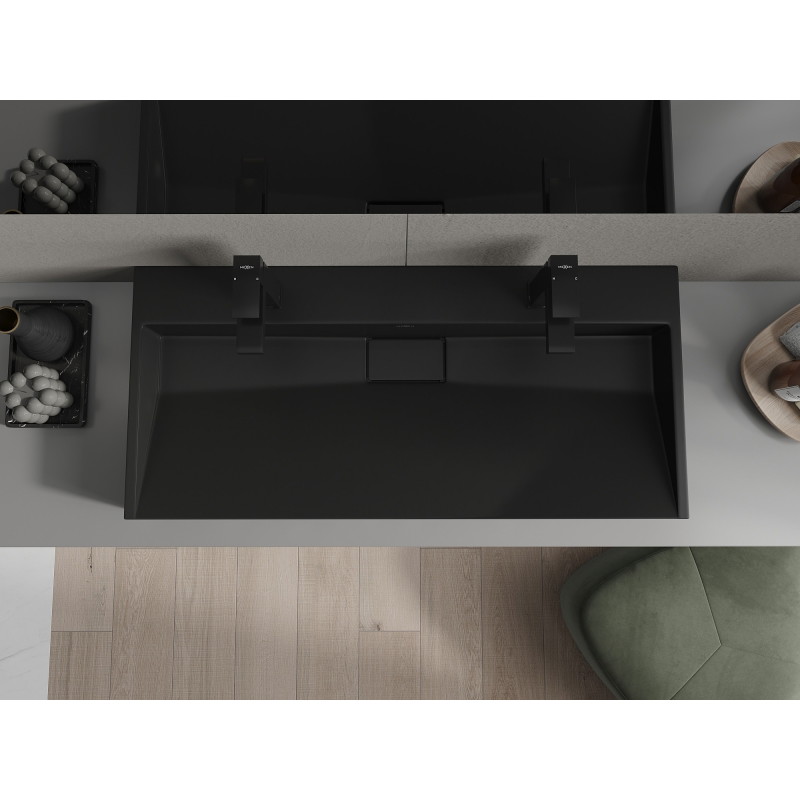 Mexen Ava melnā virsmas izlietne no konglomerāta 2/O 100 x 46 cm - 23011072