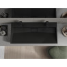 Mexen Ava uz viļņa stāvošs izlietne no konglomerāta 2/O 100 x 46 cm, melns - 23011072