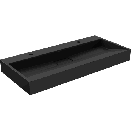 Mexen Ava lavabo sur comptoir en conglomérat 2/O 100 x 46 cm, noir - 23011072