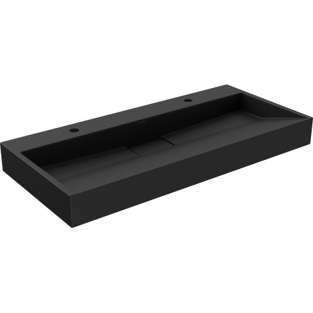 Mexen Ava opzetwastafel van conglomeraten 2/O 100 x 46 cm, zwart - 23011072