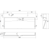 Mexen Ava Aufsatzwaschbecken aus Komposit 2/O 100 x 46 cm, weiß - 23011002