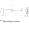 Mexen Ava opzetwastafel van conglomeraten B/O 80 x 46 cm, wit - 23018000