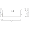 Mexen Ava Aufsatzwaschbecken aus Konglomerat B/O 100 x 46 cm, weiß - 23011000
