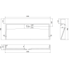 Mexen Ava opbouwwastafel van composiet B/O 100 x 46 cm, wit - 23011000