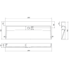 Mexen Ava Aufsatzwaschbecken aus Konglomerat B/O 120 x 46 cm, weiß - 23011200